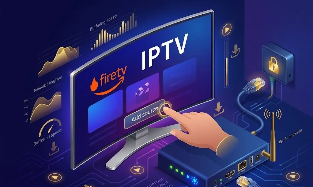 Add IPTV on Fire TV Stick with the Add source button